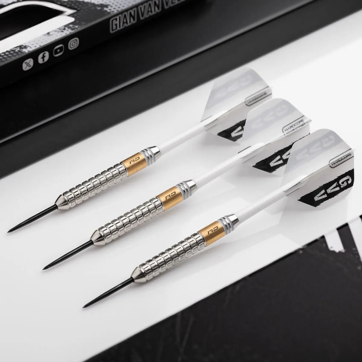 Red Dragon Gian van Veen SE Brass Steel Tip Darts-6-21 GRAM-Premier Darts