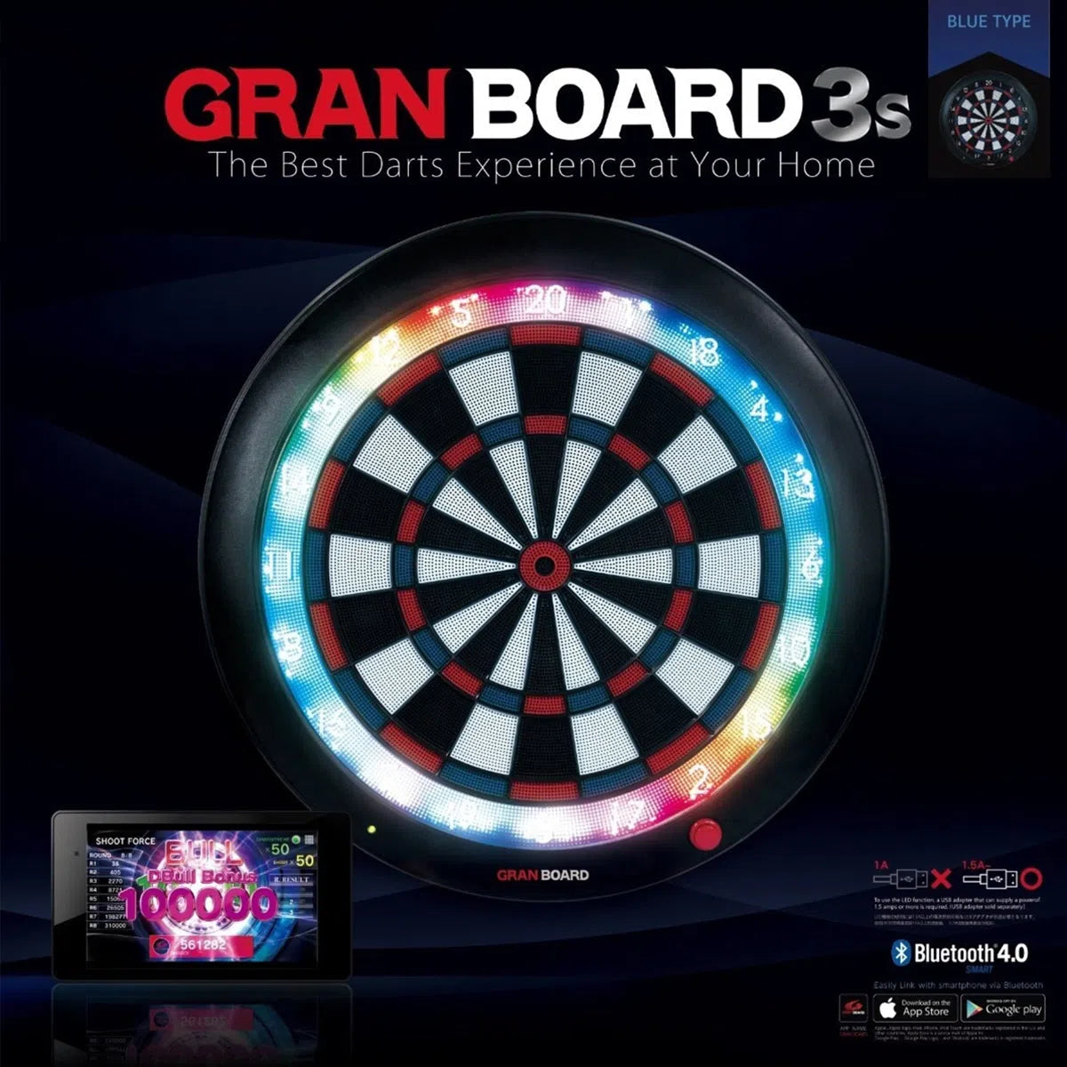 Granboard 3S White Edition Soft Tip Electronic Dartboard