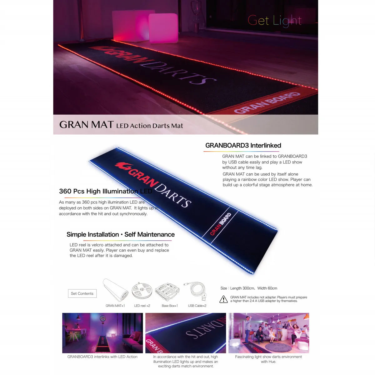 Granboard LED Dart Mat