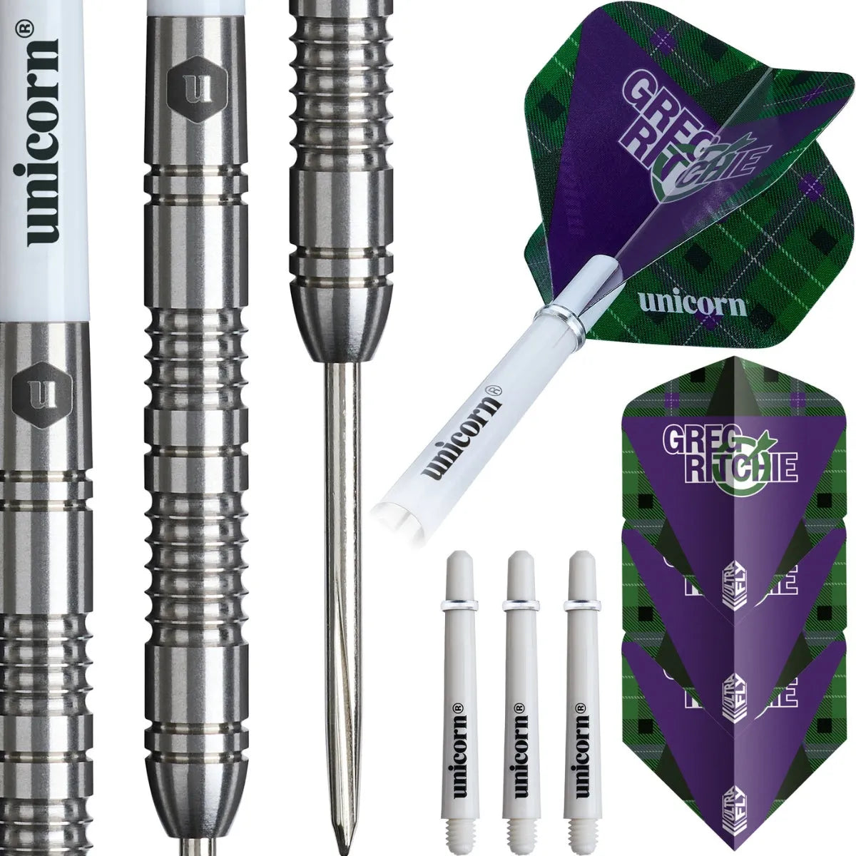 Unicorn Greg Ritchie Contender 95% Tungsten Steel Tip Darts