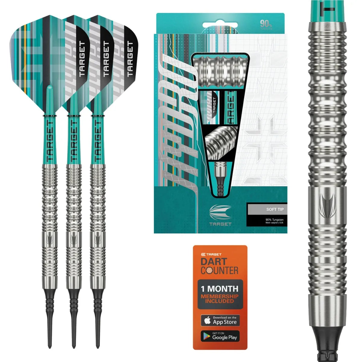 Target Darts Hydro 12 90% Tungsten Soft Tip Darts