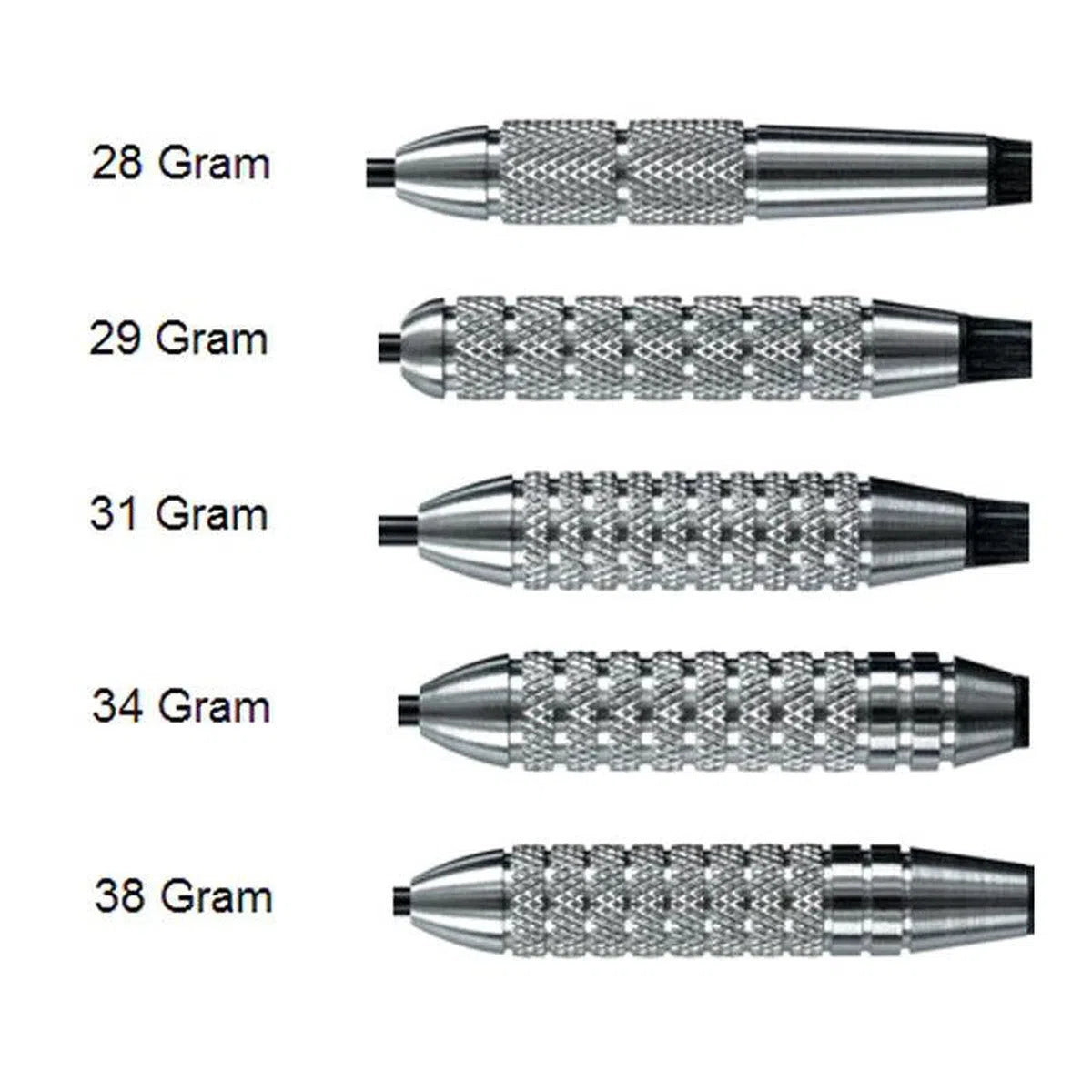 Harrows Assassin Knurled Heavy 80% Tungsten Steel Tip Darts