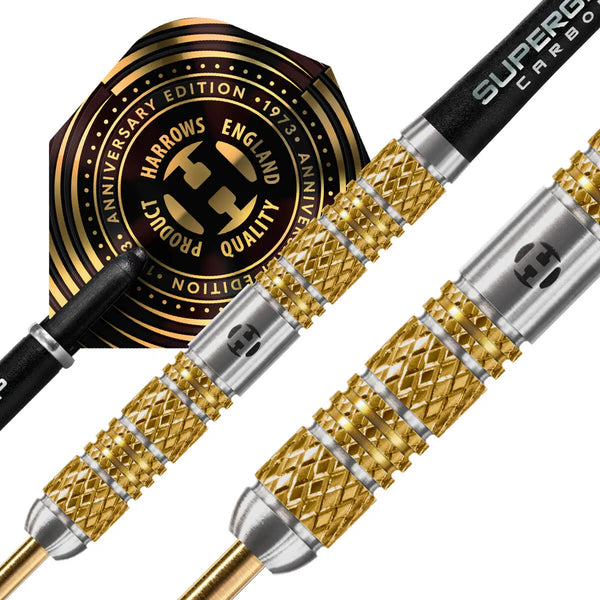 Harrows Atlantis dartset met 95% wolfraam stalen tip. Verkrijgbaar in 22 g, 24 g en 26 g - Inclusief Midi Supergrip Carbon Shafts en nieuwe jubileumvluchten van 100 micron (22G Harrows Atlantis dartset met 95% wolfraam stalen tip. Verkrijgbaar in 22 g, 24 g en 26 g - Inclusief Midi Supergrip Carbon Shafts en nieuwe jubileumvluchten van 100 micron (22G