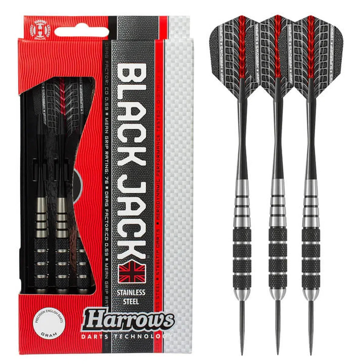 Harrows Black Jack Stainless Steel Tip Darts