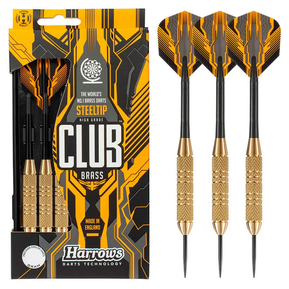 Harrows Club Brass Knurled Steel Tip Darts
