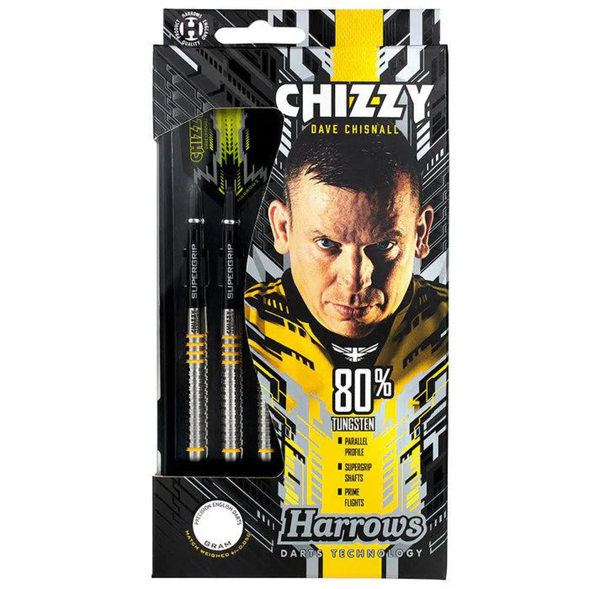 Harrows Dave Chisnall Chizzy 80% Tungsten Steel Tip Darts