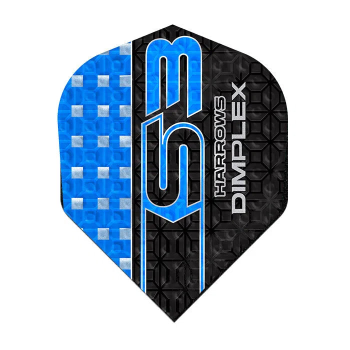 Harrows Dimplex S3 Standard Flights-3-Blue-Premier Darts