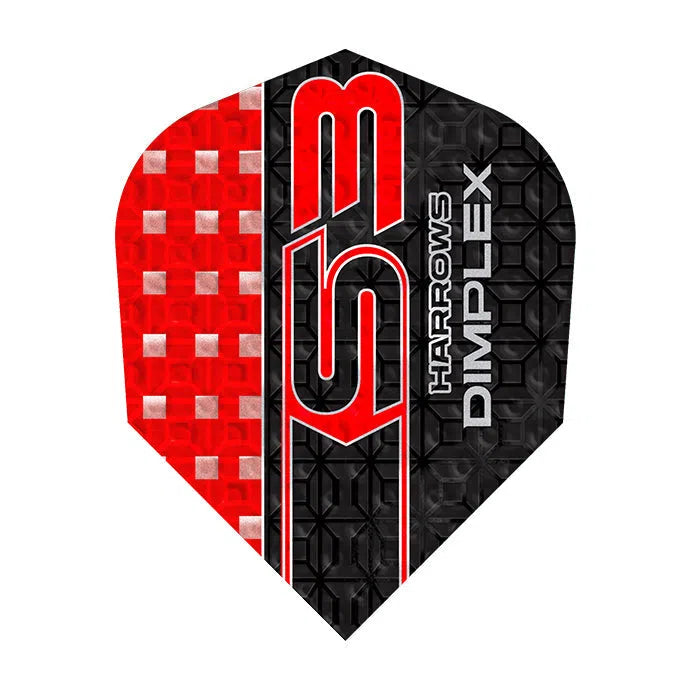Harrows Dimplex S3 Standard Flights-4-Red-Premier Darts