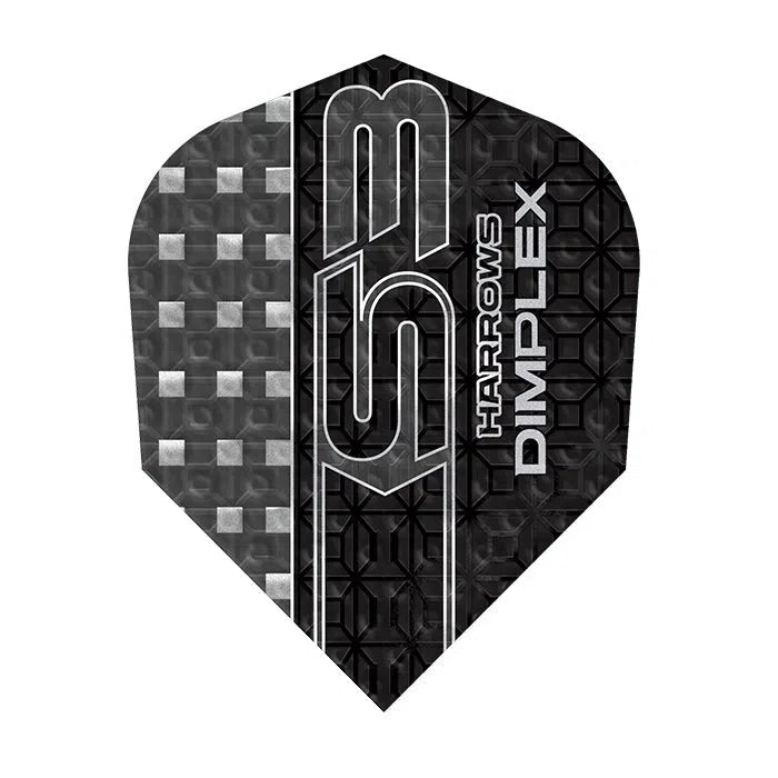 Harrows Dimplex S3 Standard Flights-6-Black-Premier Darts