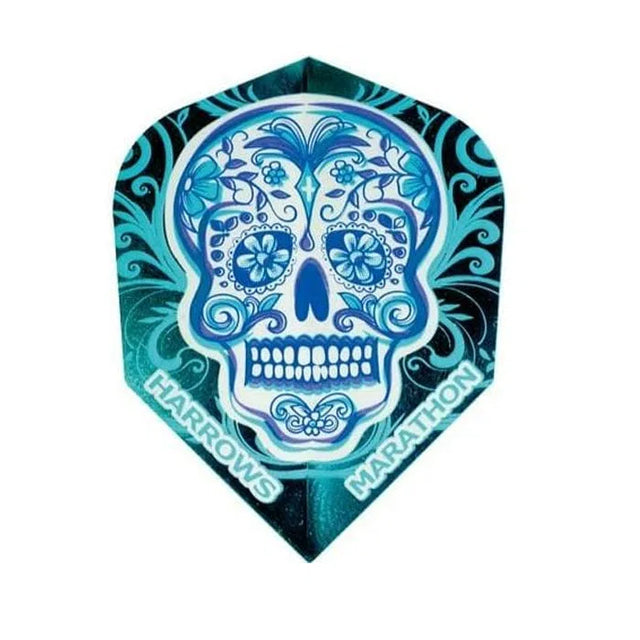 Harrows Marathon Standard Flights  Blue Skull