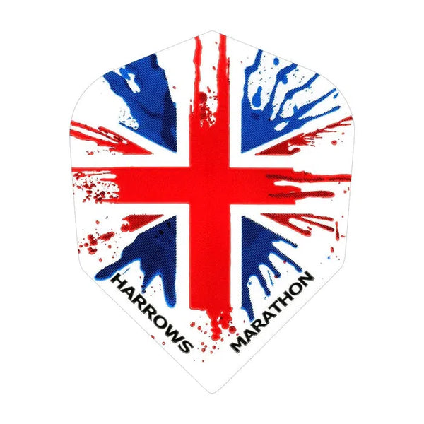 Harrows Marathon Standard Flights - Union Jack Splash-1-Premier Darts