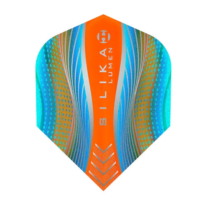Harrows Silika Lumen Flights-13-Cyan Orange-No.6-Premier Darts