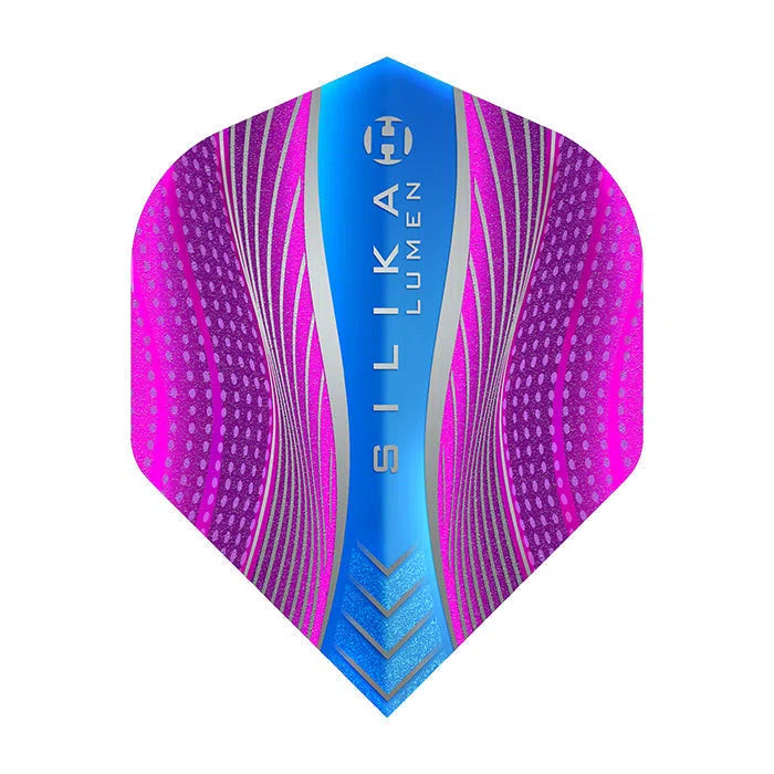 Harrows Silika Lumen Flights-5-Pink-No.2-Premier Darts