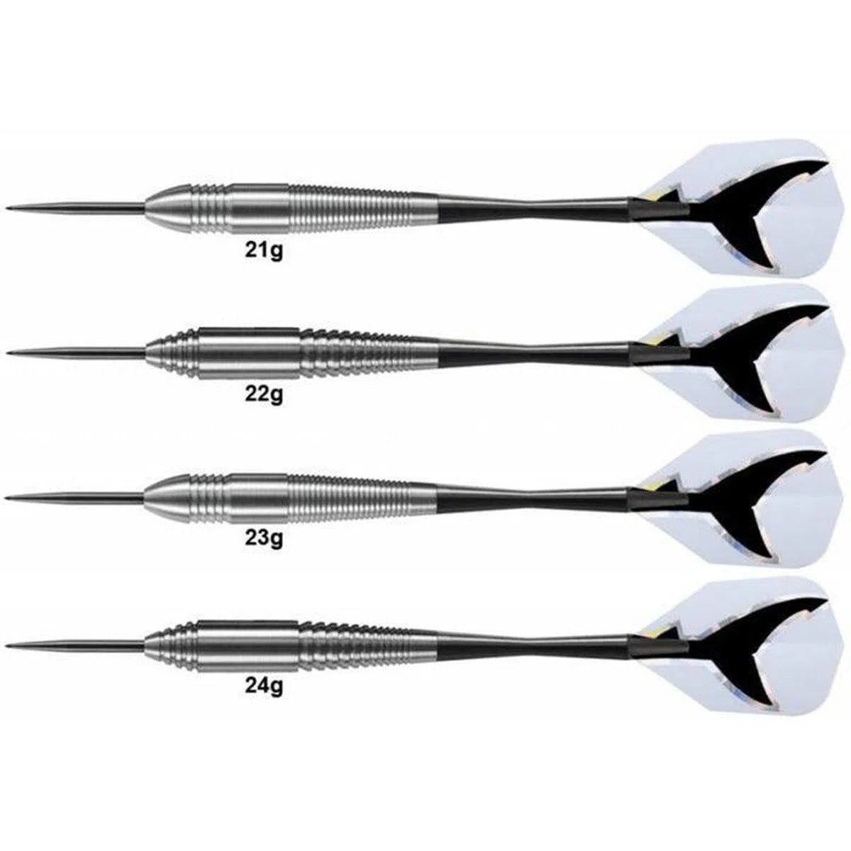 Harrows Silver Shark Tungsten Look Steel Tip Darts