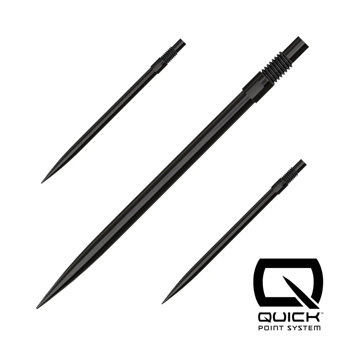 Harrows Smooth Quick Points-4-Black-30mm-Premier Darts
