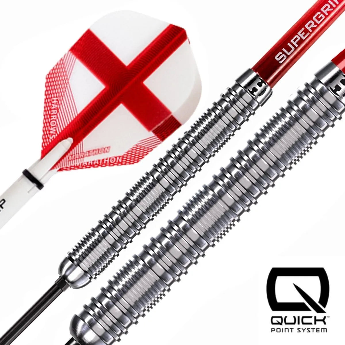 Harrows England Caliber QP 90% Tungsten Steel Tip Darts-2-23 GRAM-Premier Darts
