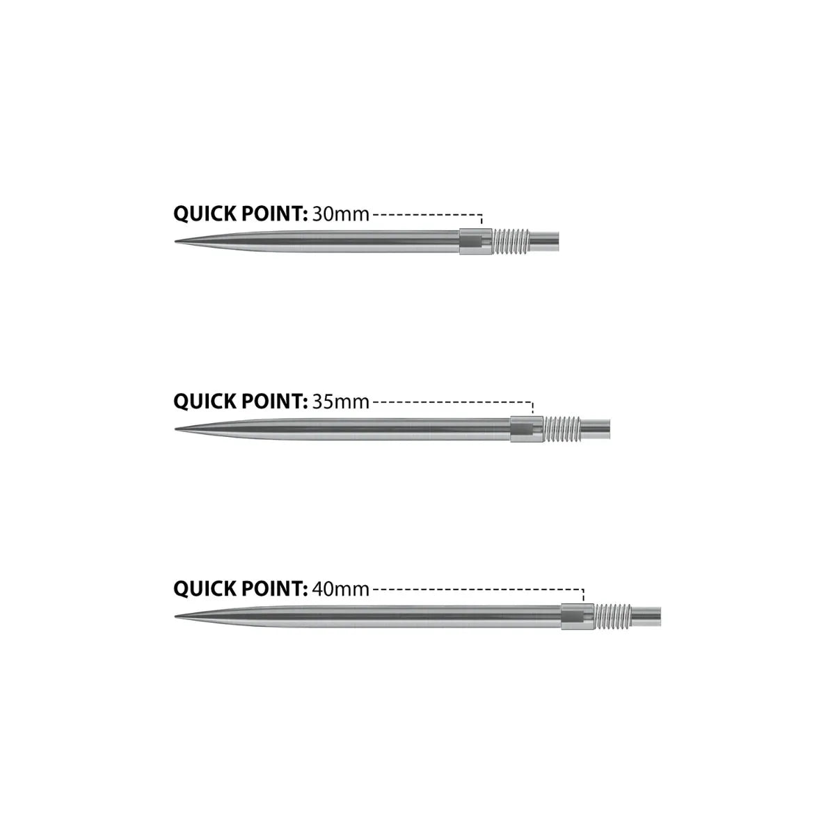 Harrows Smooth Quick Points-7-Black-30mm-Premier Darts