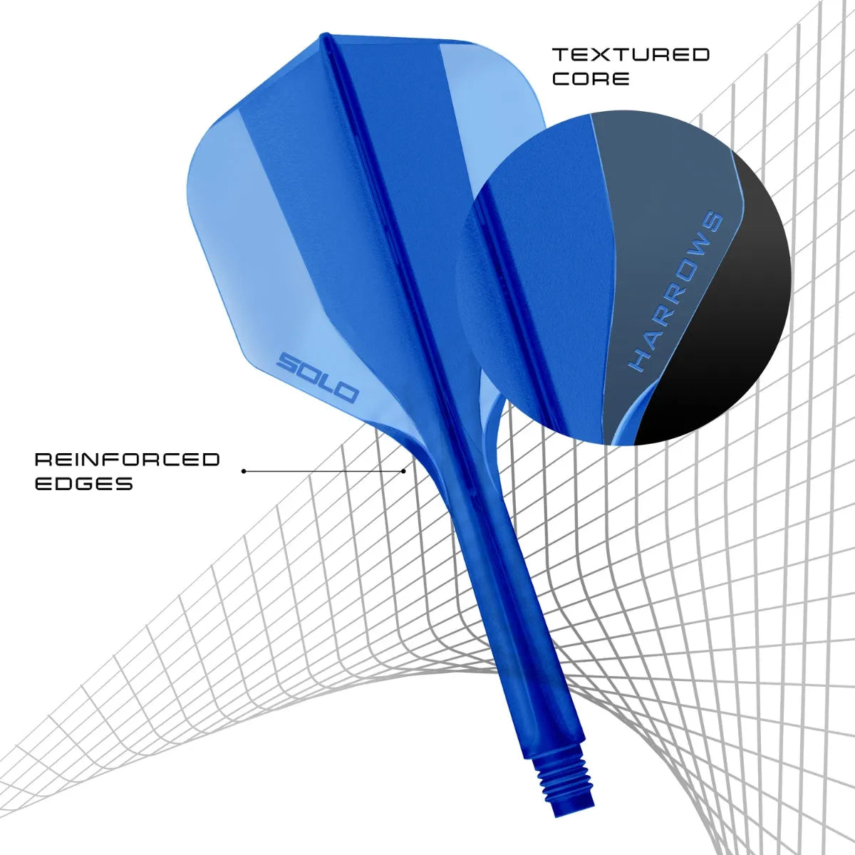 Harrows Solo Integrated Flight and Shaft System-9-Black-Short-Premier Darts