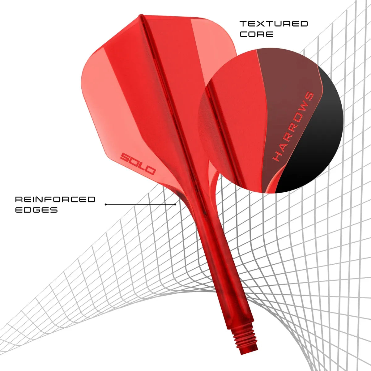 Harrows Solo Integrated Flight and Shaft System-17-Black-Short-Premier Darts