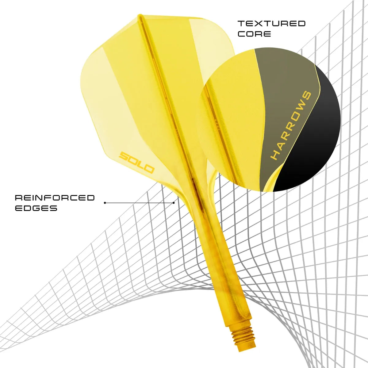 Harrows Solo Integrated Flight and Shaft System-21-Black-Short-Premier Darts
