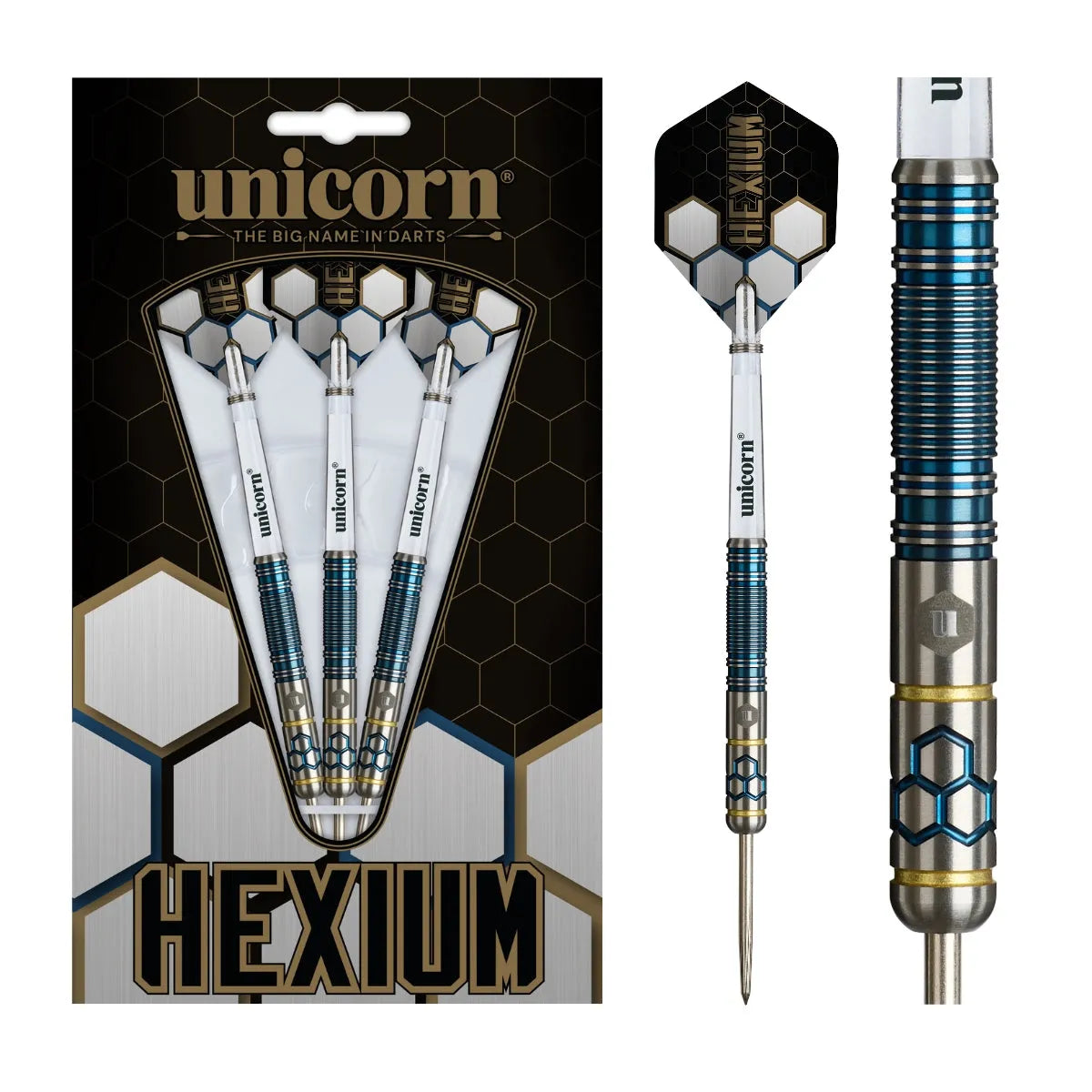 Unicorn Hexium Style 02 90% Tungsten Steel Tip Darts