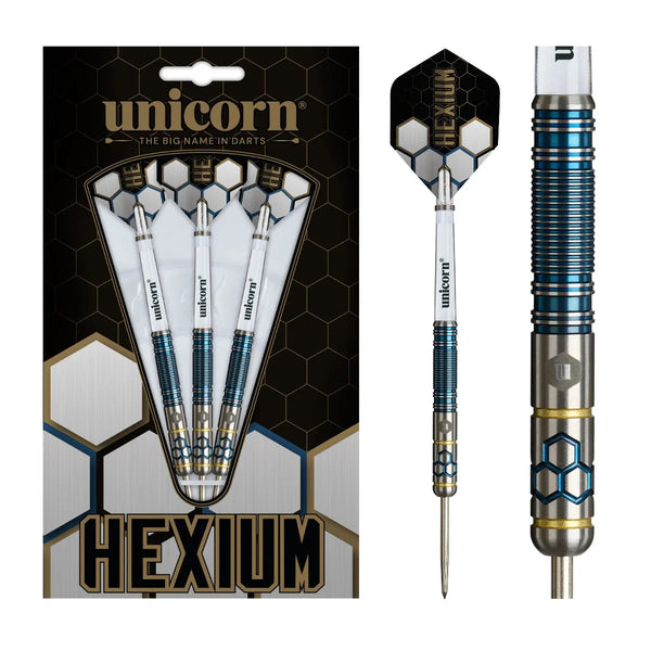 Unicorn Hexium Style 02 90% Tungsten Steel Tip Darts-1-23 GRAM-Premier Darts