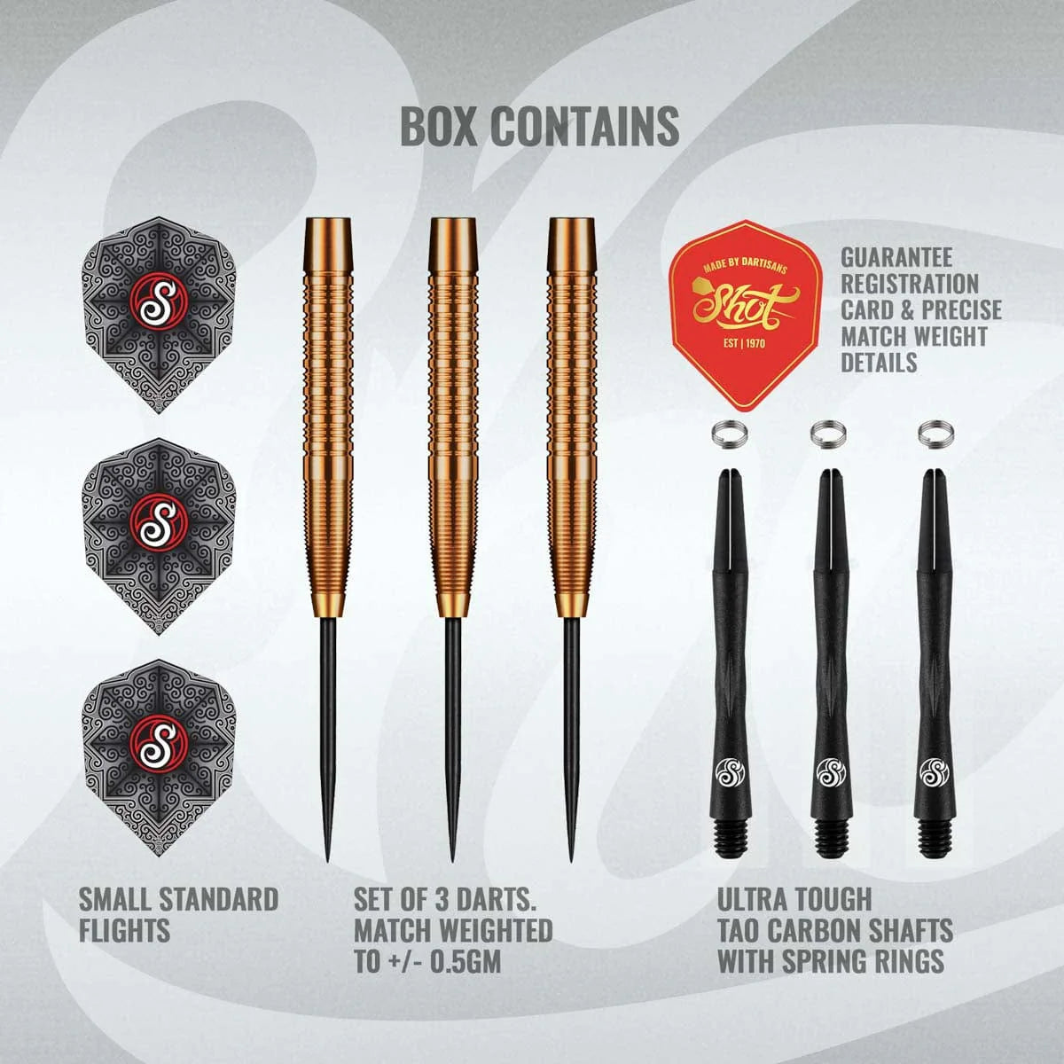 Shot Pro Series Jake Womack 90% Tungsten Steel Tip Darts-4-23 GRAM-Premier Darts