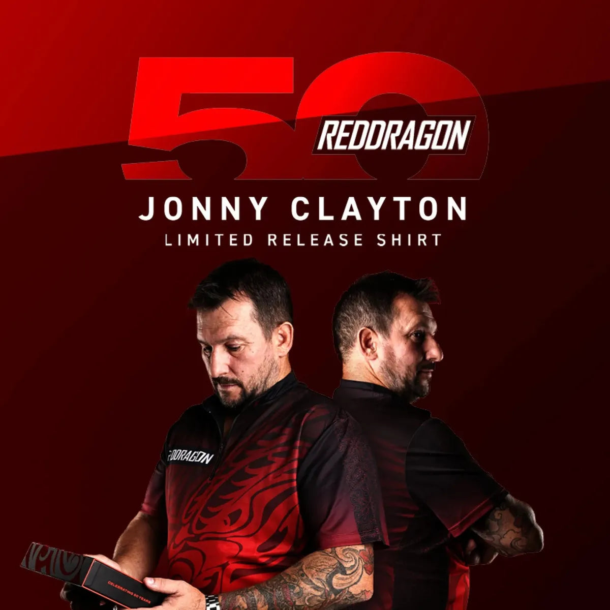 Red Dragon Jonny Clayton 50 Year Player Edition ShirtDarts ApparelRed DragonSmallPremier Darts