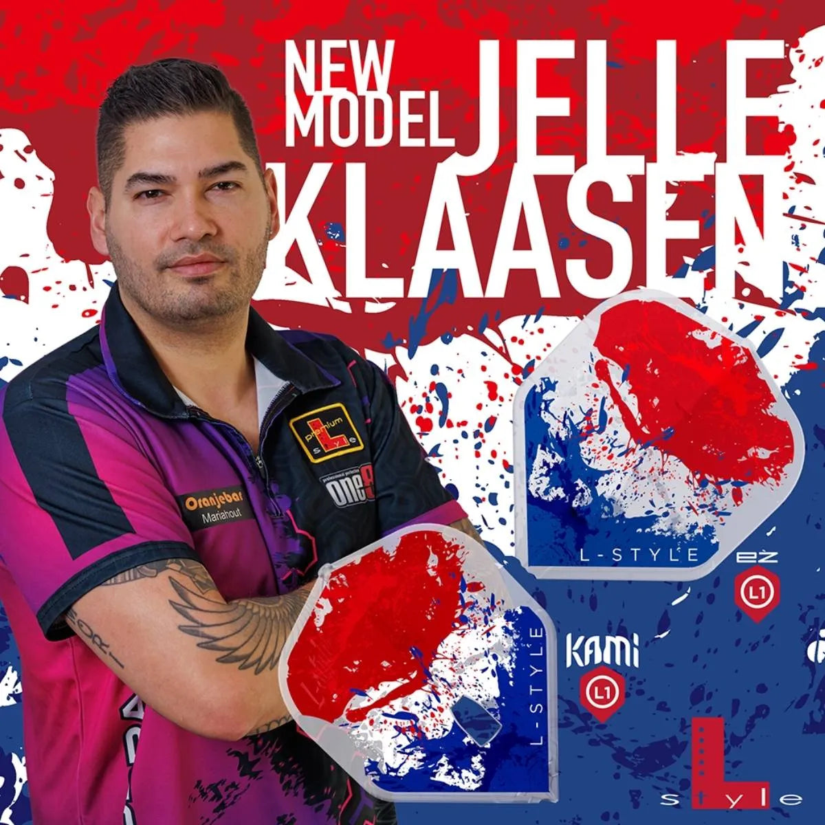 L-Style Darts L-Flight EZ L1 Jelle Klaasen V6 Flights-4-Premier Darts