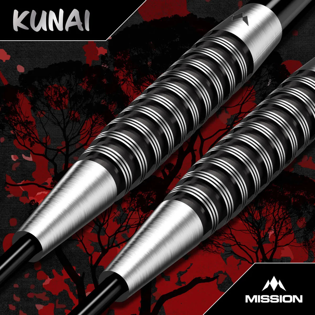 Mission Kunai Black PVD 95% Tungsten Steel Tip Darts-5-23 GRAM-Premier Darts