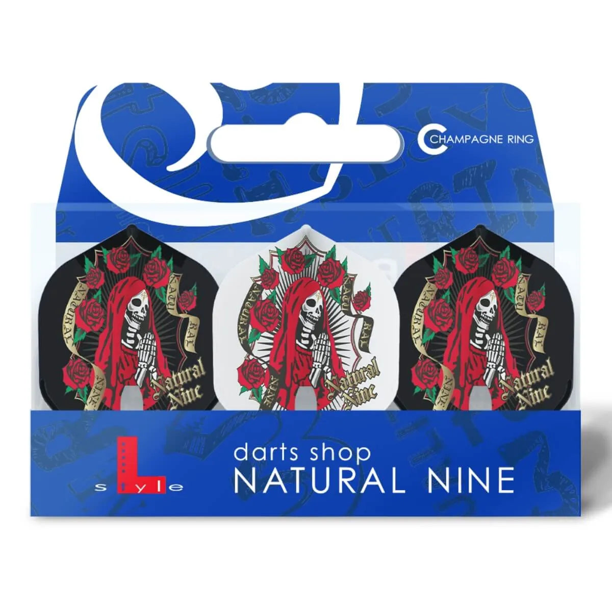 L-Style Darts L-Flight PRO L1 Natural 9 Skull Maria Mix Flights-2-Premier Darts