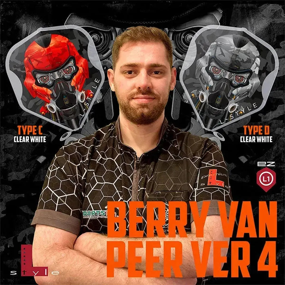 L-Style Berry Van Peer EZ L1 V4 Type D Flights-4-Premier Darts