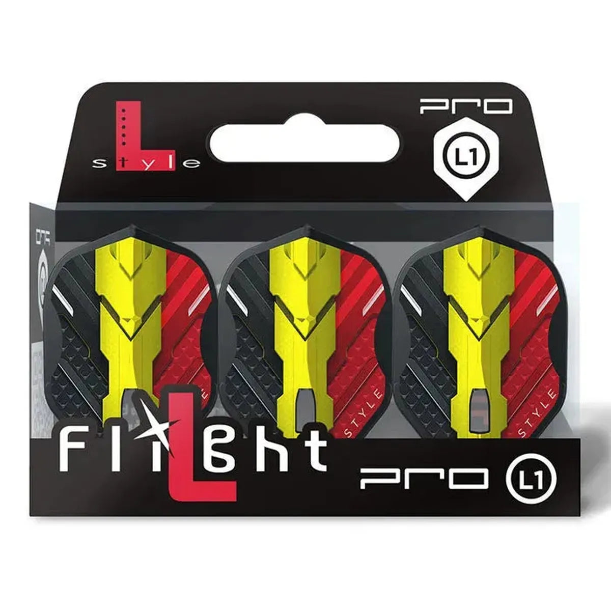 L-Style EZ L1 V Series Type C Standard Flights - Black-3-Premier Darts