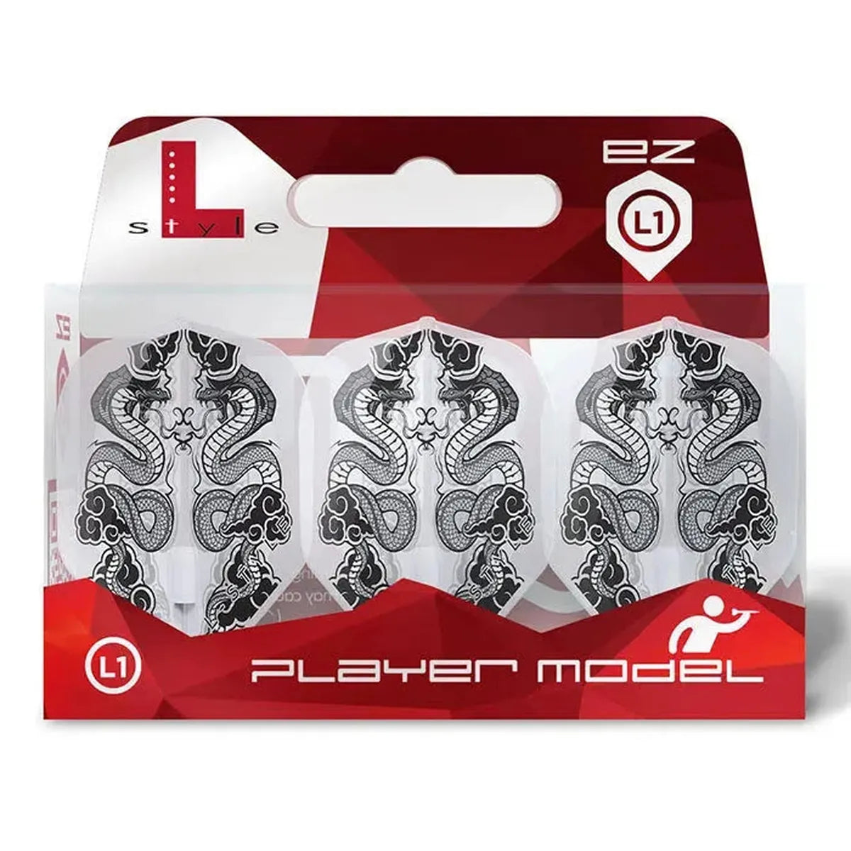 L-Style Jelle Klassen EZ L1 V7 Flights - Clear-3-Premier Darts