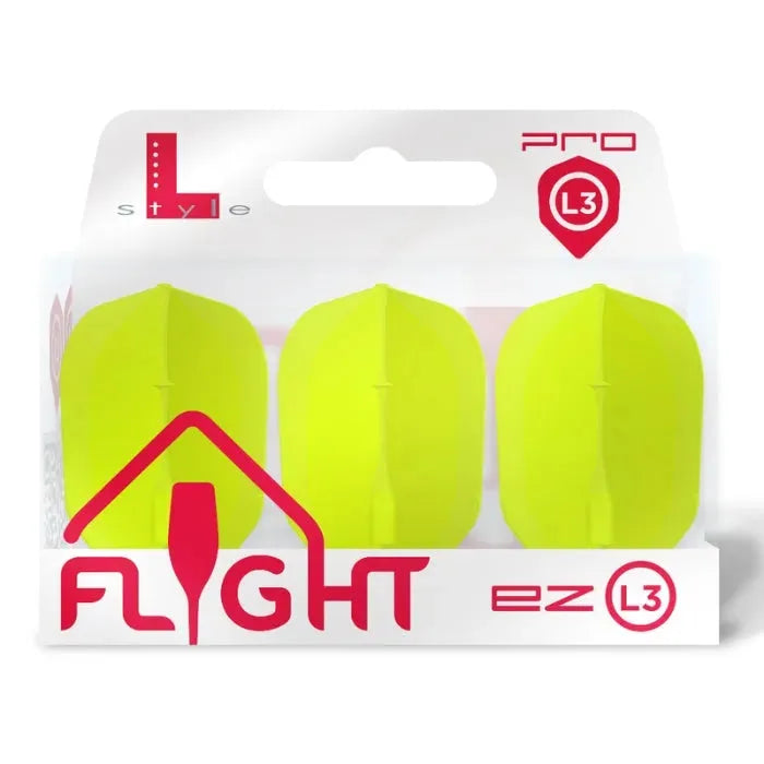 L-Style L-Flight EZ L3 Neon Yellow Flights-4-Neon Yellow-Premier Darts
