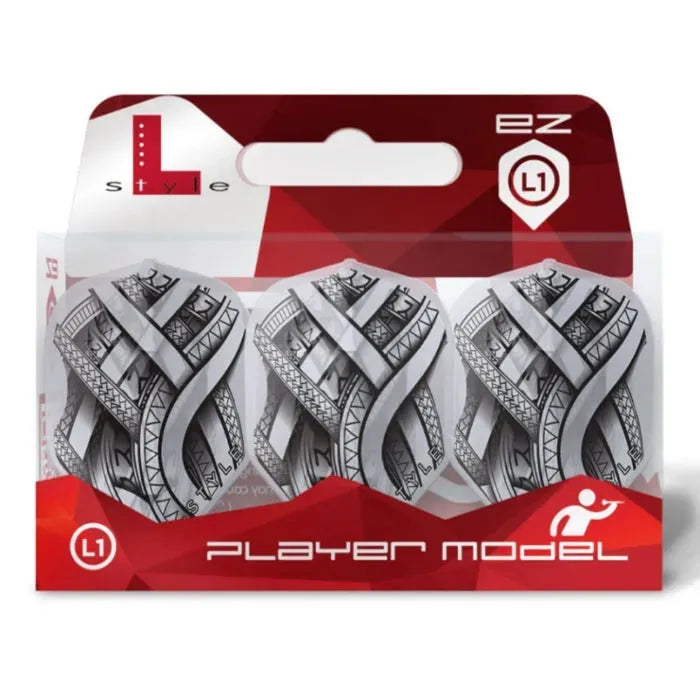 L-Style - L-Flights EZ L1 Mike De Decker Type A - Black Flights-3-Premier Darts