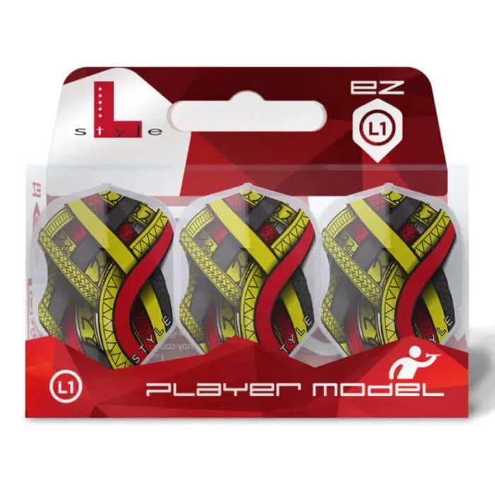 L-Style - L-Flights EZ L1 Mike De Decker Type A - White Belgium-3-Premier Darts