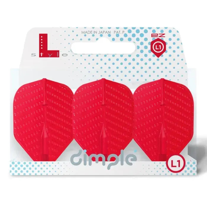 L-Style L1EZ Dimple Standard Flights-14-Black-Premier Darts