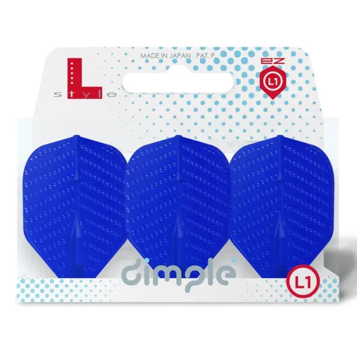 L-Style L1EZ Dimple Standard Flights-17-Black-Premier Darts