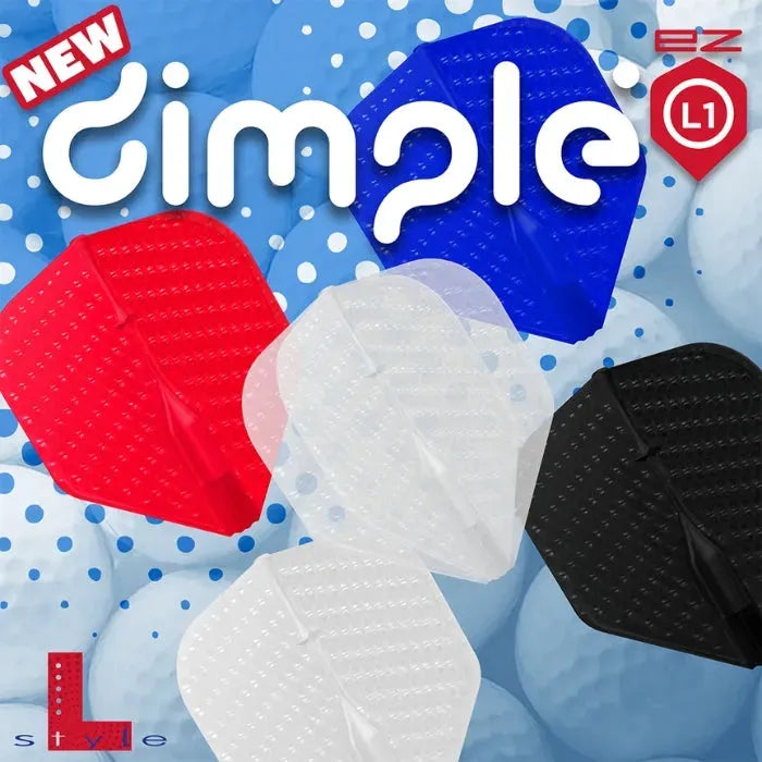 L-Style L1EZ Dimple Standard Flights-2-Black-Premier Darts