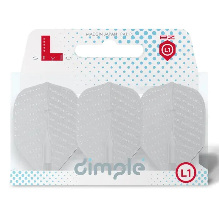 L-Style L1EZ Dimple Standard Flights-8-Black-Premier Darts