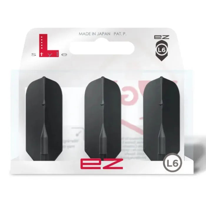 L-Style L6EZ Slim Dart Flights-3-Black-Premier Darts