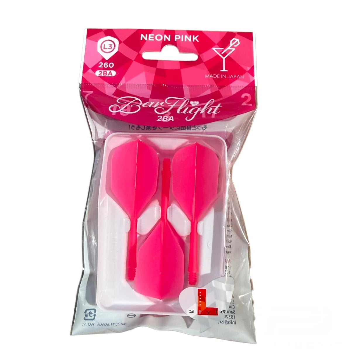 L-Style BarFlight L3 2BA Flight and Shaft System-12-Black-Premier Darts