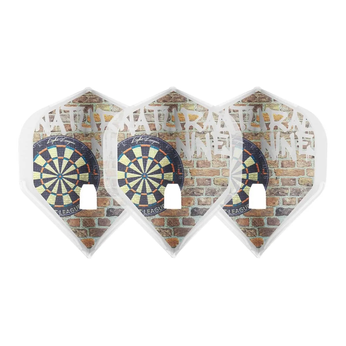 L-Style Darts L-Flight PRO L1 Natural 9 Nine Street Clear White Flights-2-Premier Darts