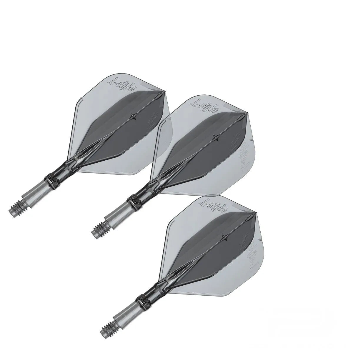 L-Style Darts L-System All-In-One Flights-2-Clear Black-Short-Premier Darts