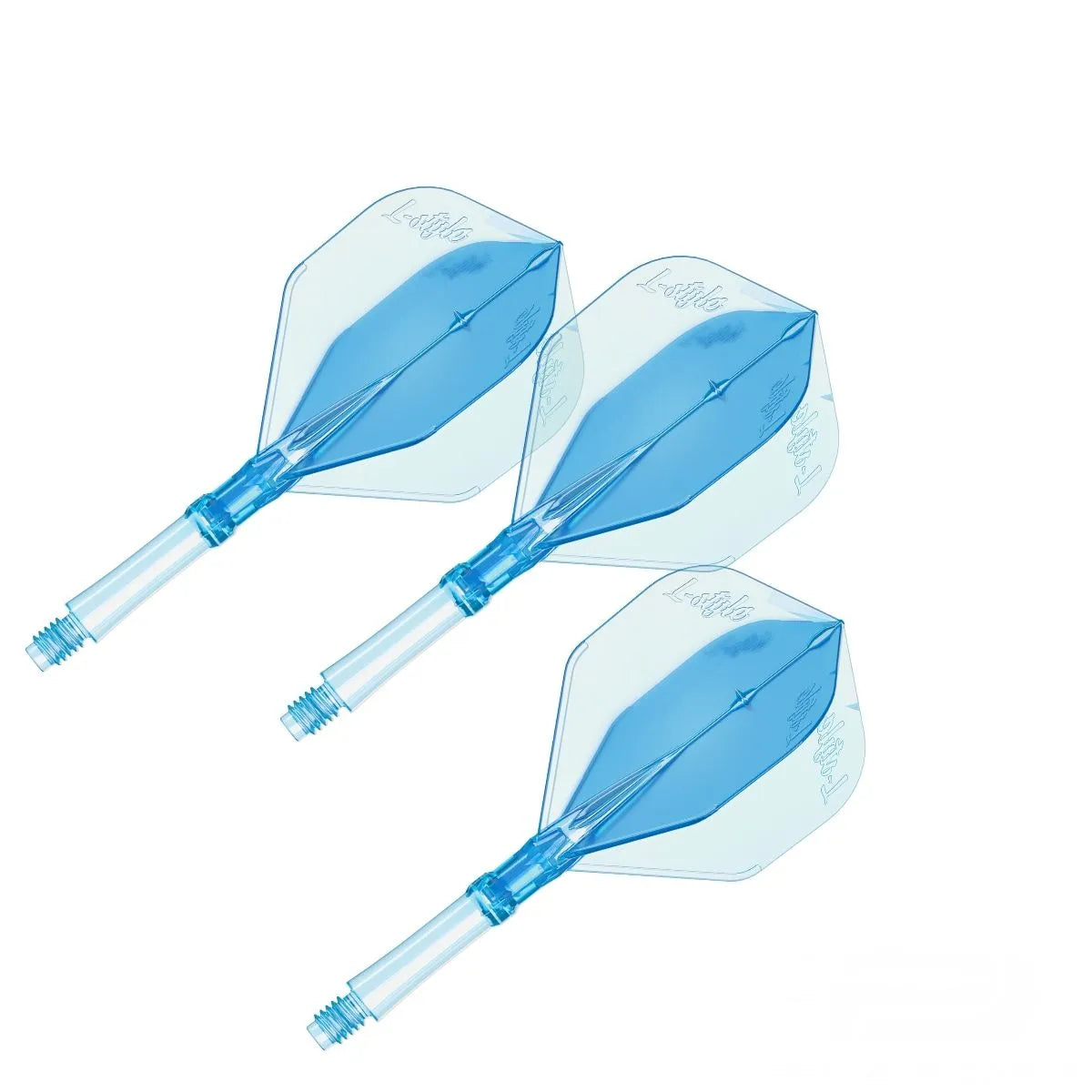 L-Style Darts L-System All-In-One Flights-7-Clear Blue-Intermediate-Premier Darts