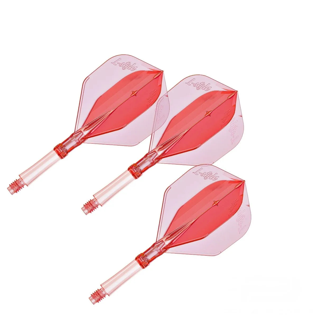 L-Style Darts L-System All-In-One Flights-11-Clear Red-Intermediate-Premier Darts