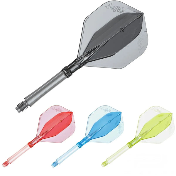 L-Style Darts L-System All-In-One Flights-1-Clear Black-Short-Premier Darts