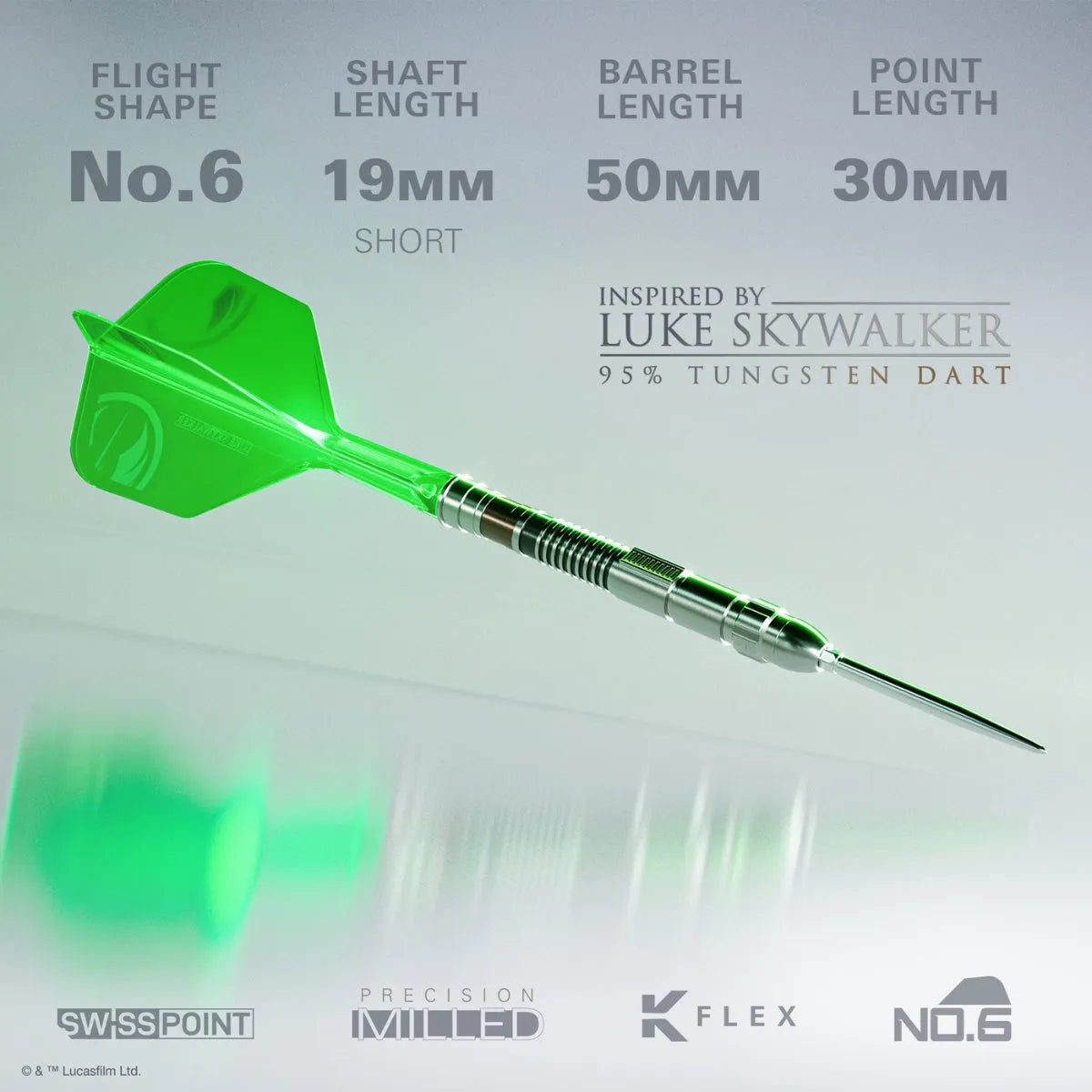 Target Darts Luke Skywalker The Jedi Knight Light Saber Edition SP 95% Tungsten Steel Tip Darts