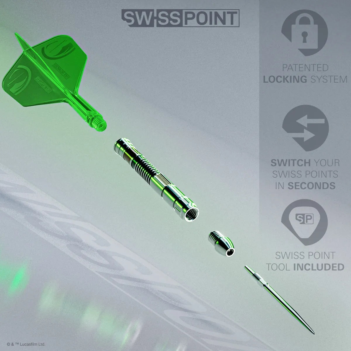Target Darts Luke Skywalker The Jedi Knight Light Saber Edition SP 95% Tungsten Steel Tip Darts